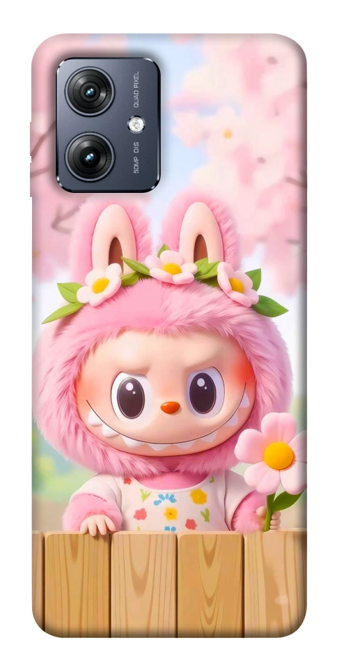Чехол Labubu flower для Motorola Moto G54