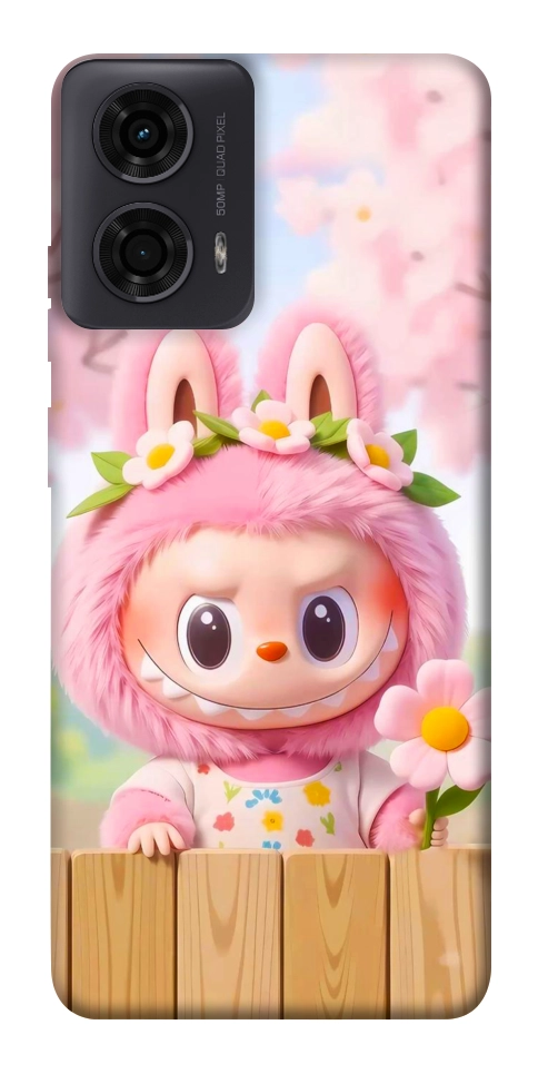 Чохол Labubu flower для Motorola Moto G04
