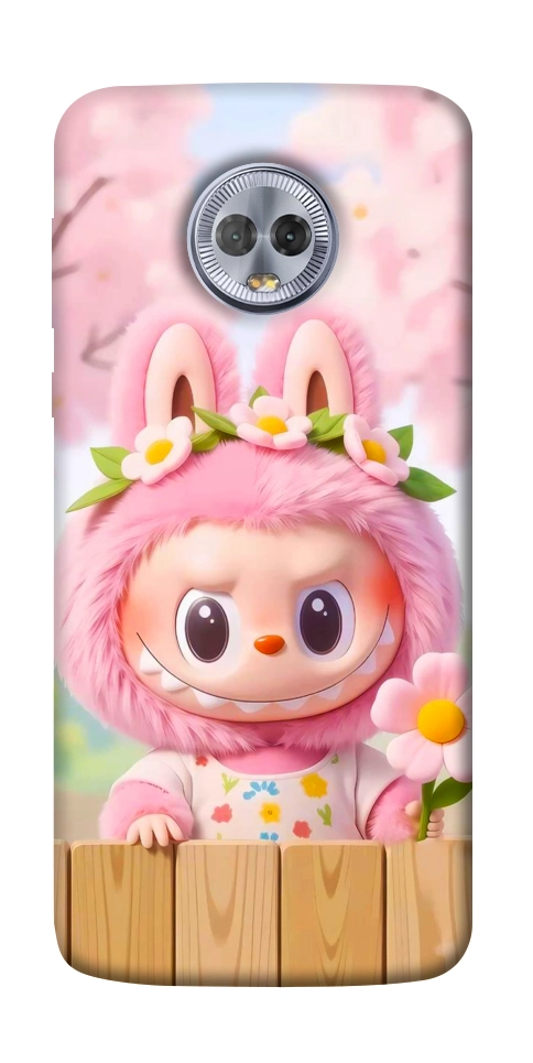 Чехол Labubu flower для Motorola Moto G6 Plus