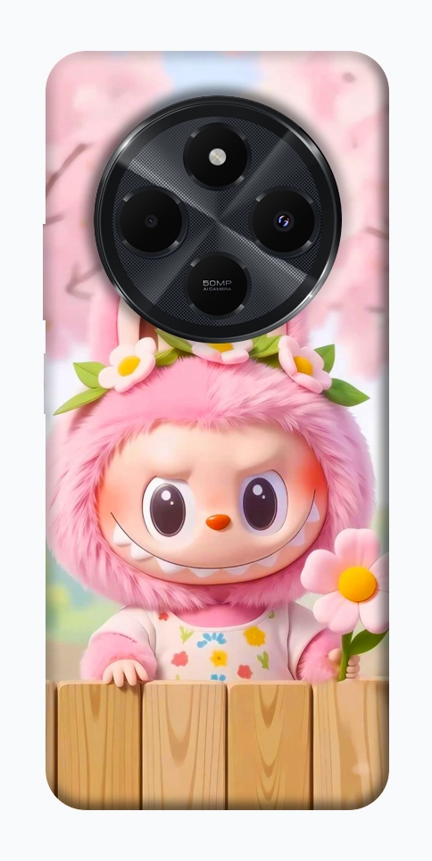 Чехол Labubu flower для Xiaomi Redmi 14C