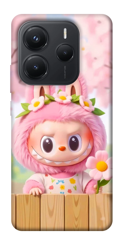 Чохол Labubu flower для Xiaomi Redmi Note 14 5G
