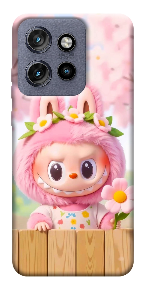 Чохол Labubu flower для Motorola Edge 50 Neo