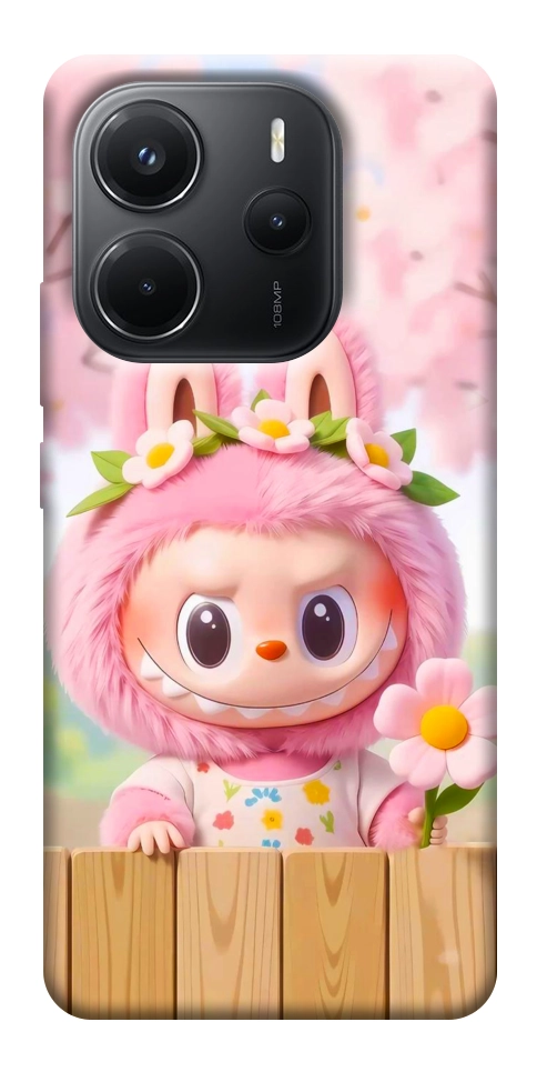 Чехол Labubu flower для Xiaomi Redmi Note 14 4G (Europe version)