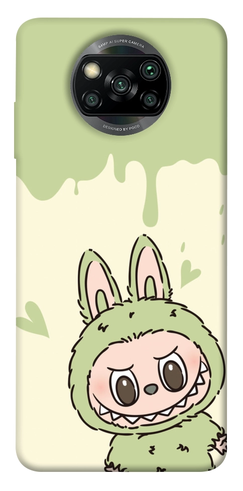 Чехол Labubu green для Xiaomi Poco X3 NFC