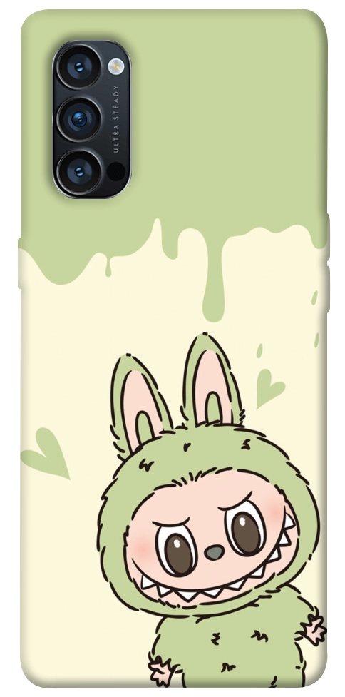 Чохол Labubu green для Oppo Reno 4 Pro 5G