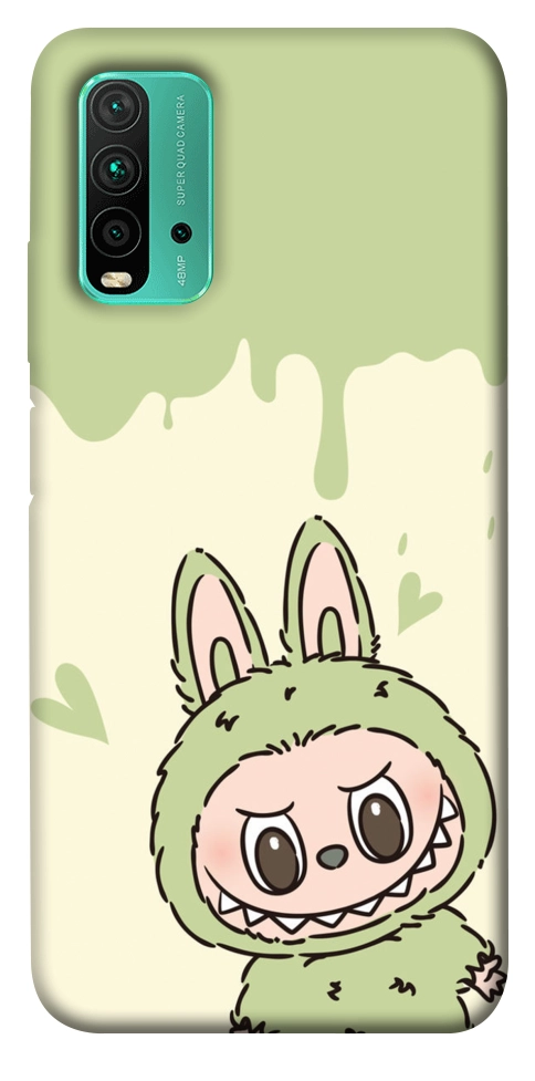 Чохол Labubu green для Xiaomi Redmi Note 9 4G
