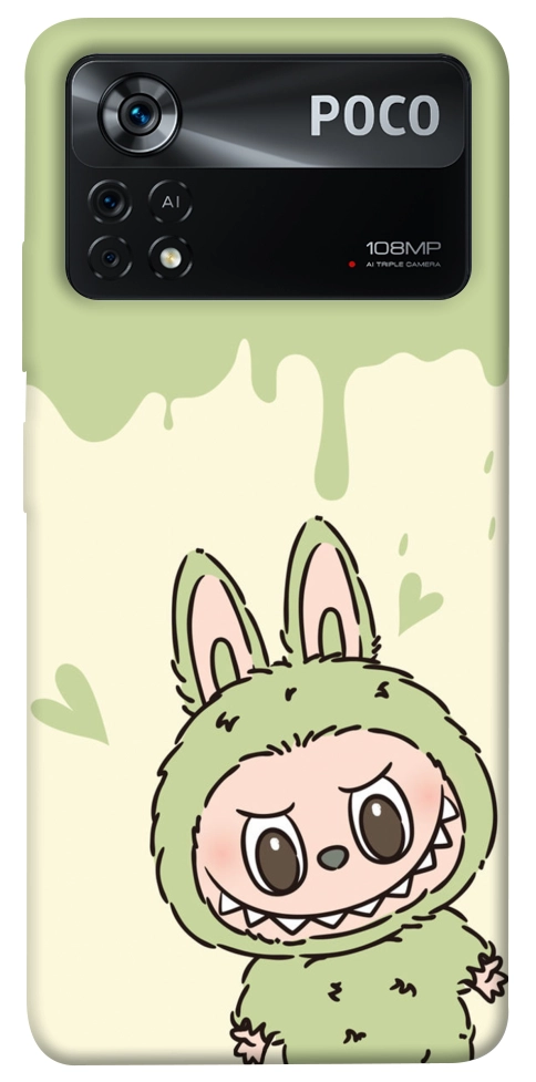 Чехол Labubu green для Xiaomi Poco X4 Pro