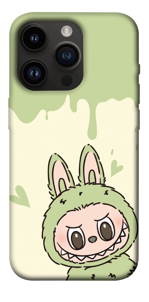 Чехол Labubu green для iPhone 14 Pro