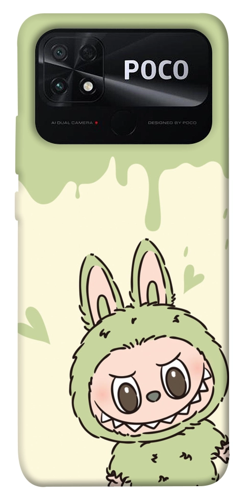 Чохол Labubu green для Xiaomi Poco C40
