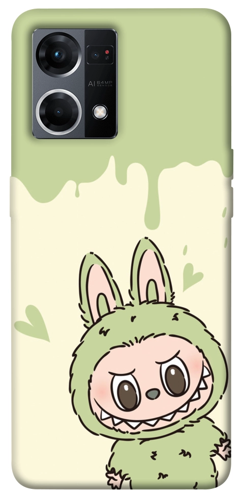 Чохол Labubu green для Oppo Reno 7 4G