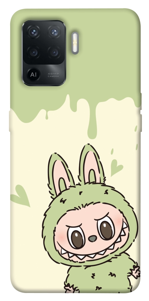 Чохол Labubu green для Oppo Reno 5 Lite