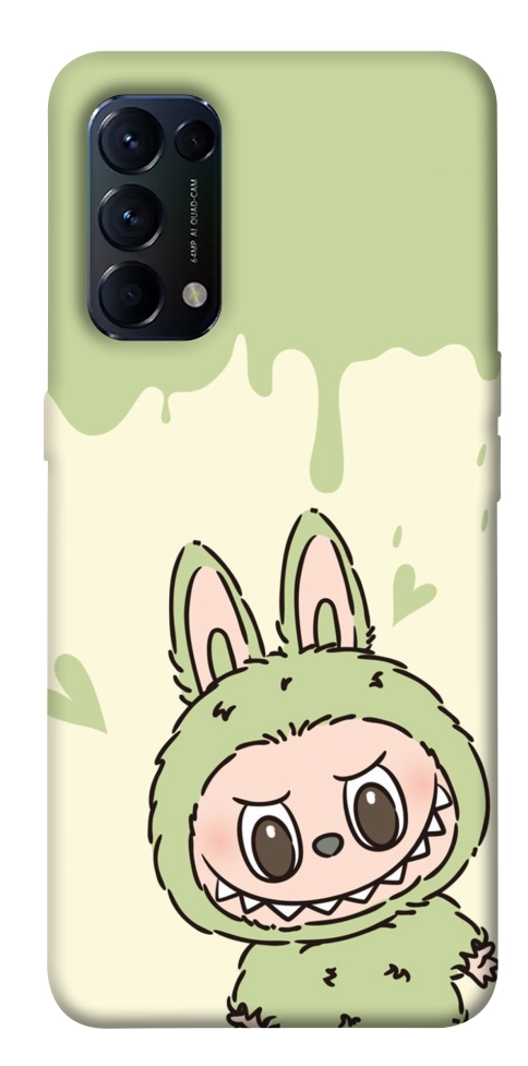 Чохол Labubu green для Oppo Reno 5 4G