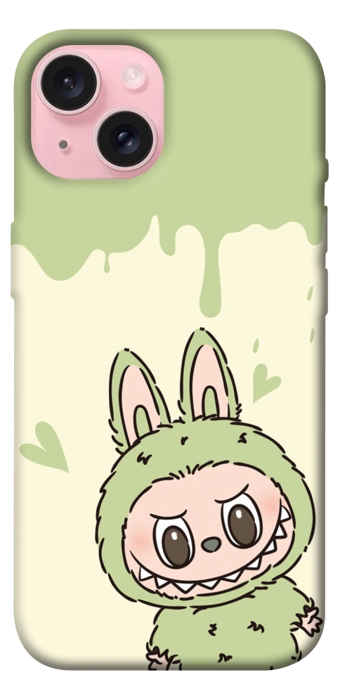 Чохол Labubu green для iPhone 15