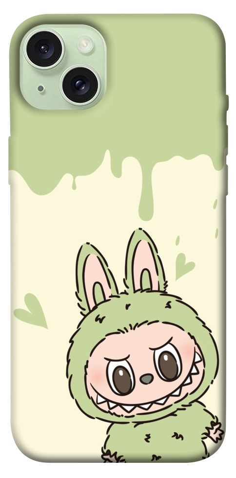 Чохол Labubu green для iPhone 15 Plus