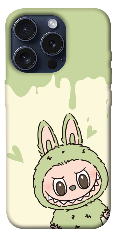 Чехол Labubu green для iPhone 15 Pro