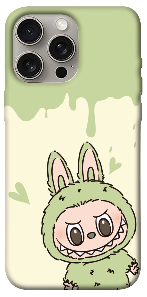 Чохол Labubu green для iPhone 15 Pro Max