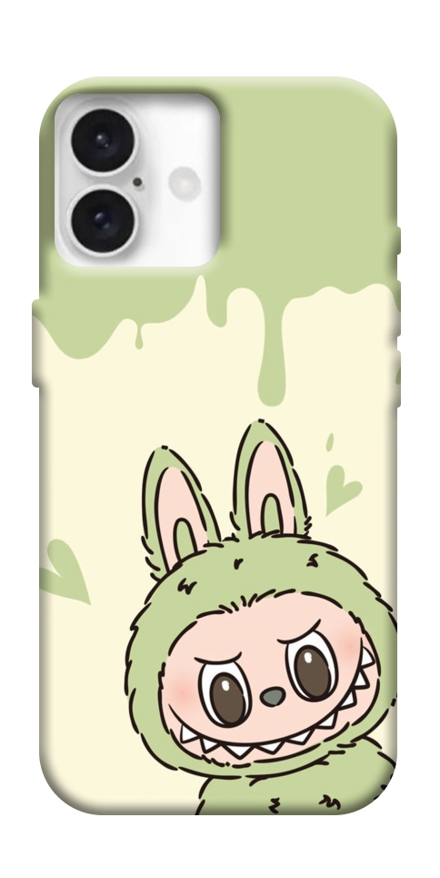 Чохол Labubu green для iPhone 16 Plus