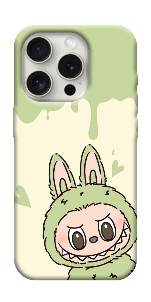 Чехол Labubu green для iPhone 16 Pro