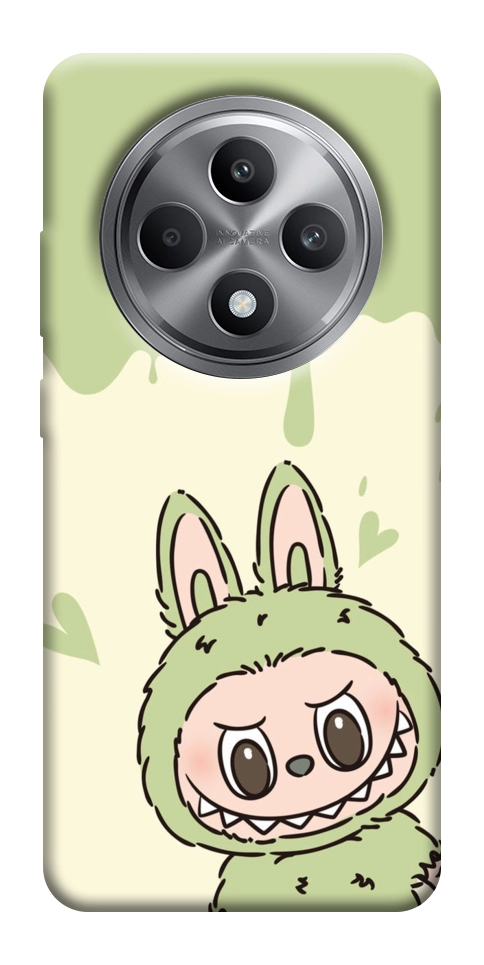 Чохол Labubu green для Oppo Reno 12 F 4G
