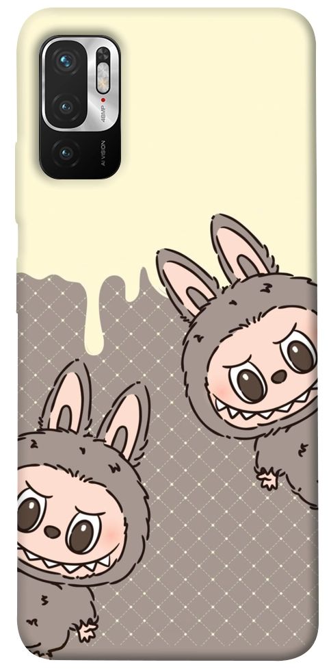 Чехол Labubu twins для Xiaomi Redmi Note 10 5G