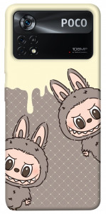 Чехол Labubu twins для Xiaomi Poco X4 Pro