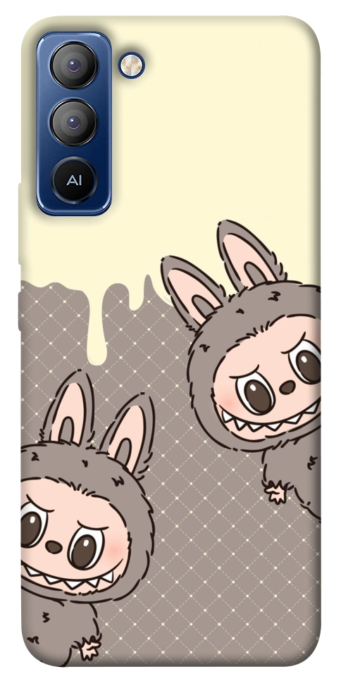 Чехол Labubu twins для TECNO Pop 5 Pro