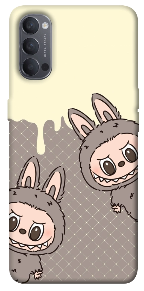 Чехол Labubu twins для Oppo Reno 4