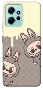 Чехол Labubu twins для Xiaomi Redmi Note 12 4G
