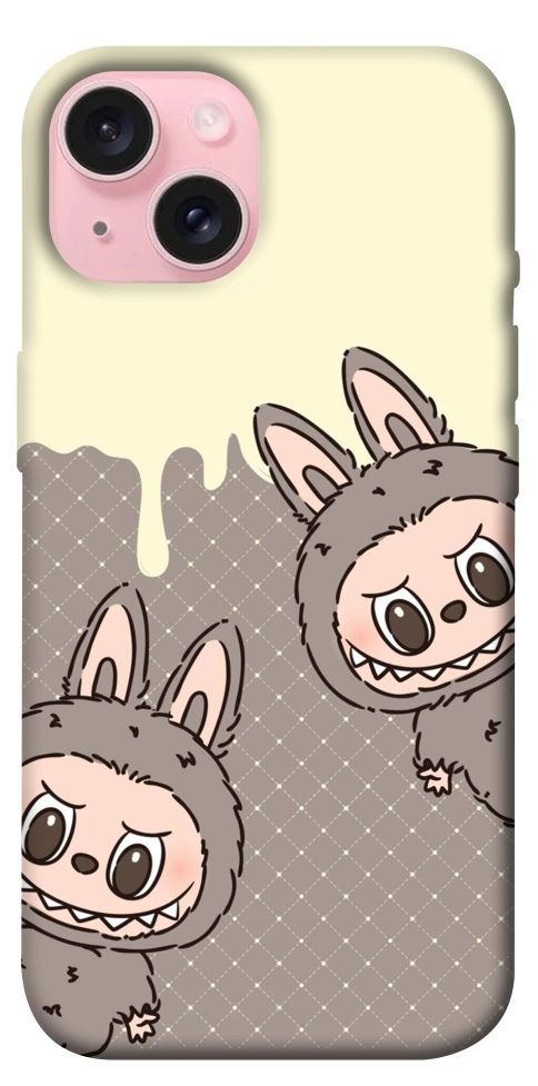 Чохол Labubu twins для iPhone 15