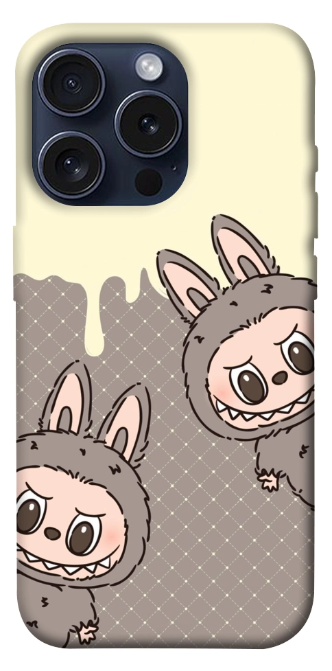 Чехол Labubu twins для iPhone 15 Pro