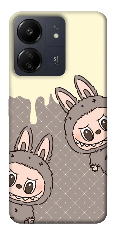 Чехол Labubu twins для Xiaomi Redmi 13C