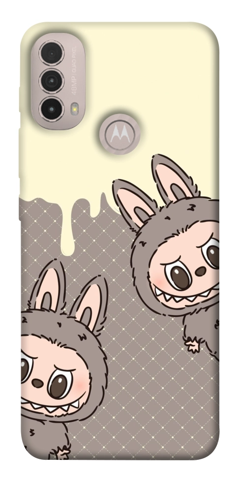 Чехол Labubu twins для Motorola Moto E30
