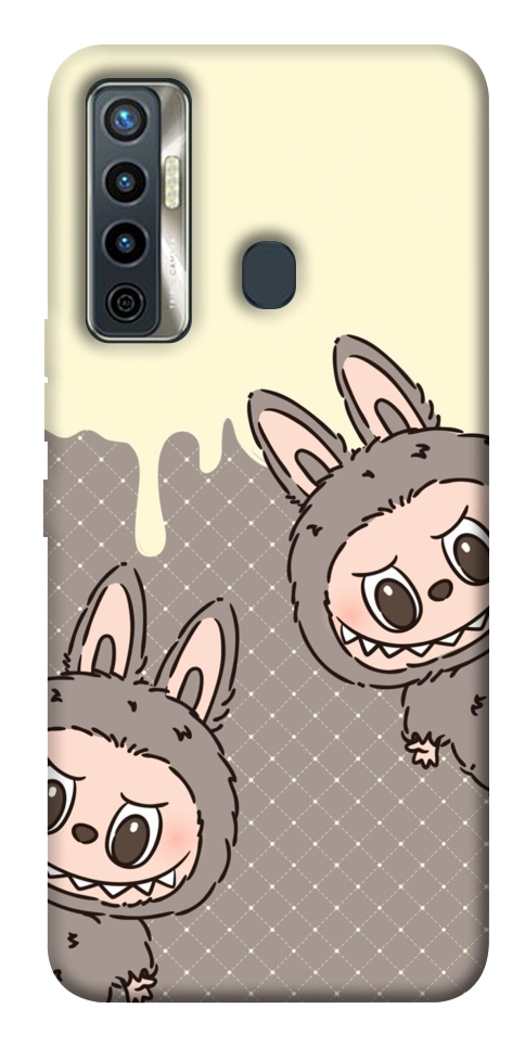 Чохол Labubu twins для TECNO Camon 17