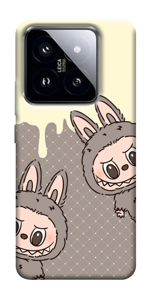 Чехол Labubu twins для Xiaomi 14 Pro