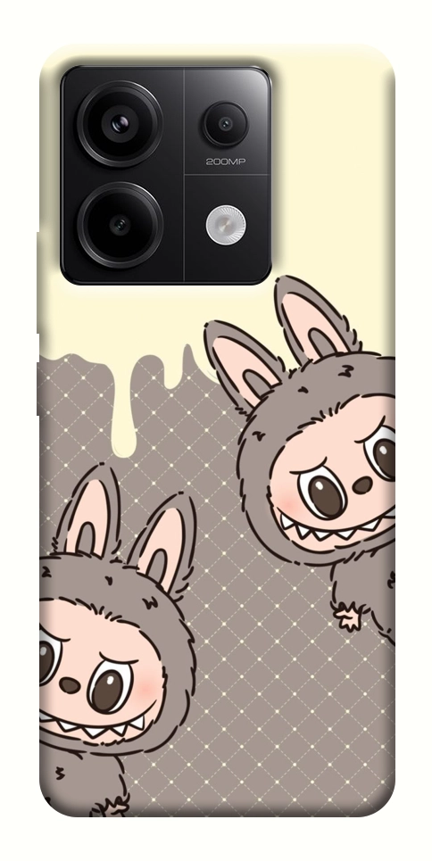 Чехол Labubu twins для Xiaomi Redmi Note 13 Pro 4G