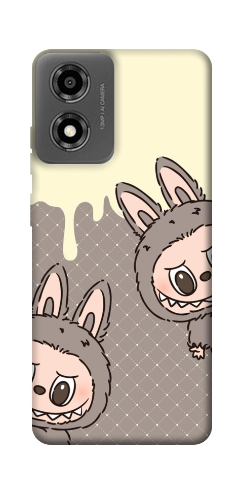 Чохол Labubu twins для Motorola Moto E14
