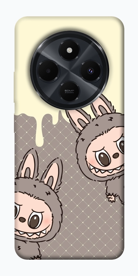 Чехол Labubu twins для Xiaomi Redmi 14C
