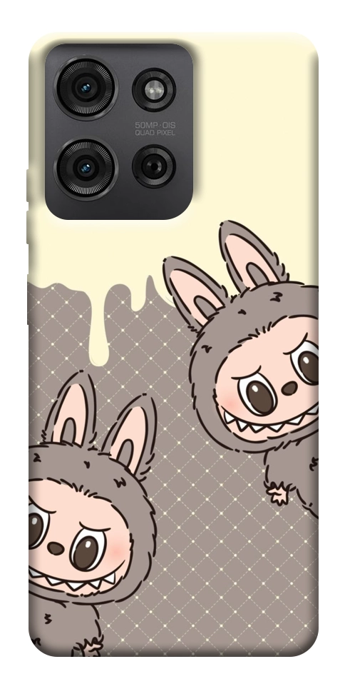 Чехол Labubu twins для Motorola Moto G75 5G
