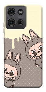 Чехол Labubu twins для Motorola Moto G75 5G