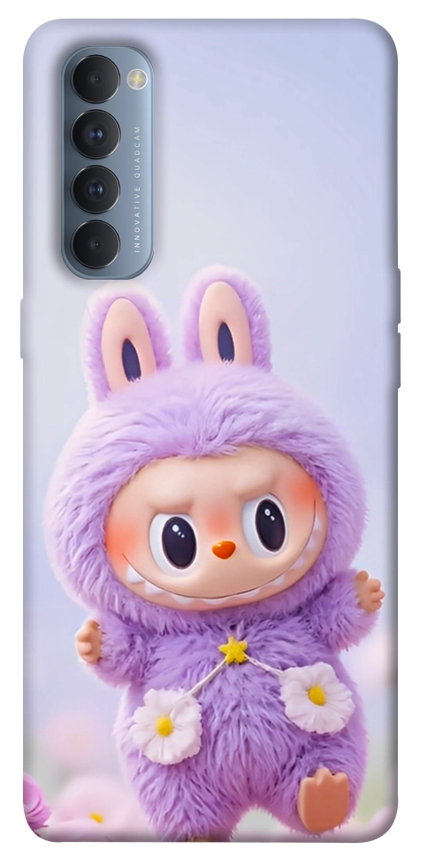 Чехол Labubu purple для Oppo Reno 4 Pro