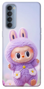 Чехол Labubu purple для Oppo Reno 4 Pro