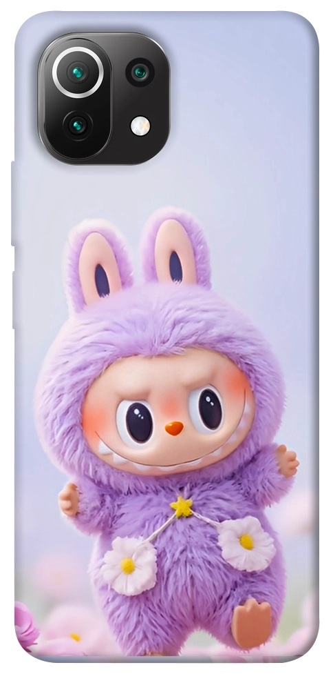 Чехол Labubu purple для Xiaomi Mi 11 Lite
