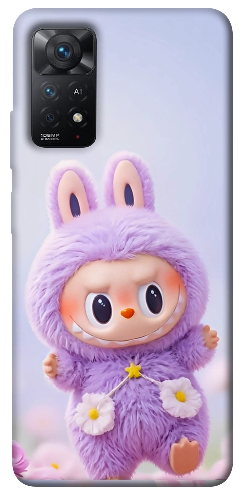 Чехол Labubu purple для Xiaomi Redmi Note 11 Pro 5G