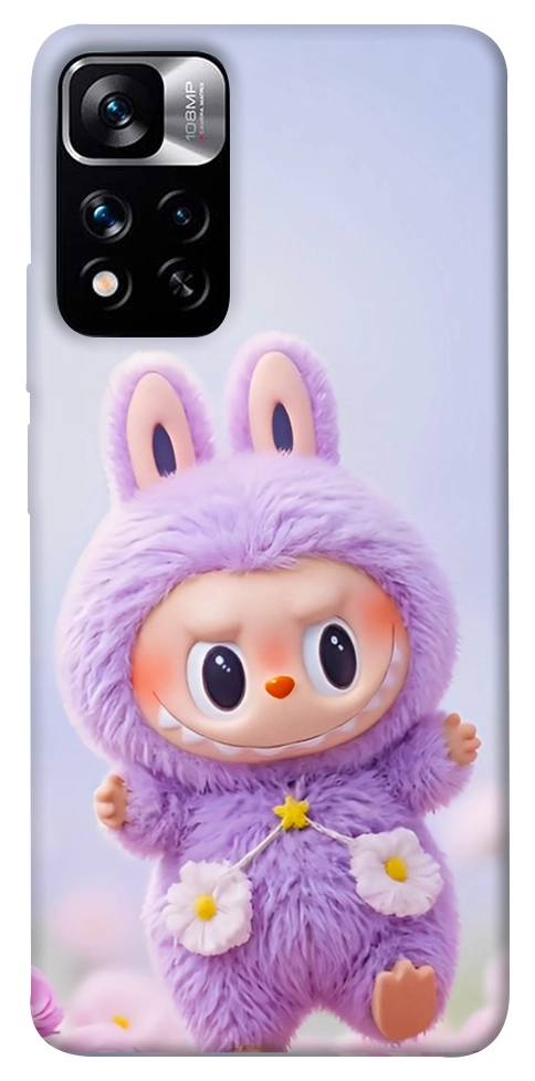 Чехол Labubu purple для Xiaomi Redmi Note 11 5G