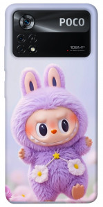 Чехол Labubu purple для Xiaomi Poco X4 Pro