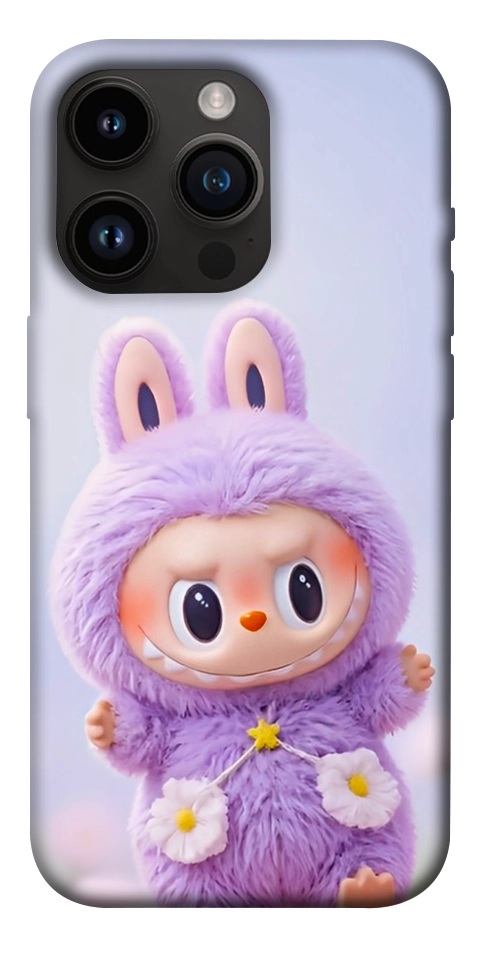 Чохол Labubu purple для iPhone 14 Pro