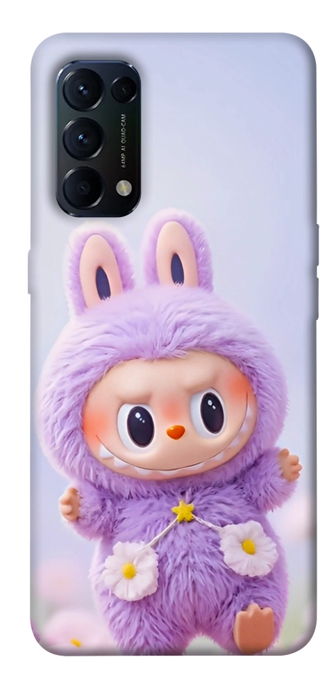 Чехол Labubu purple для Oppo Reno 5 4G
