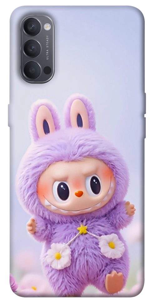 Чехол Labubu purple для Oppo Reno 4