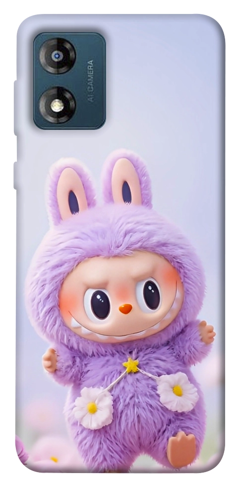 Чохол Labubu purple для Motorola Moto E13