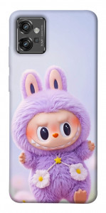 Чохол Labubu purple для Motorola Moto G32